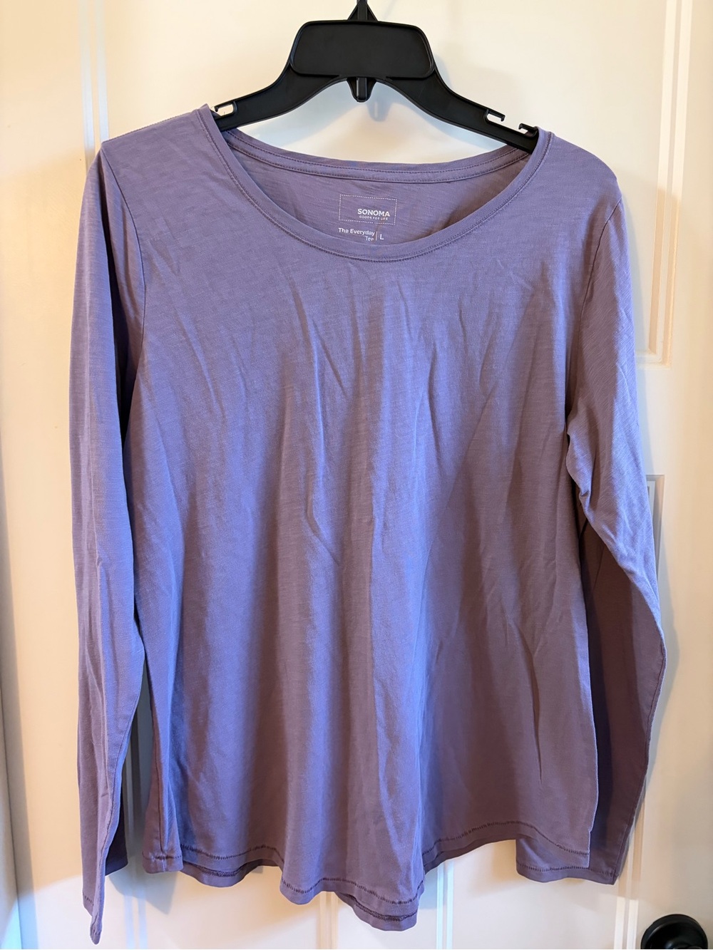 Sonoma Purple Long Sleeve Crewneck Tee